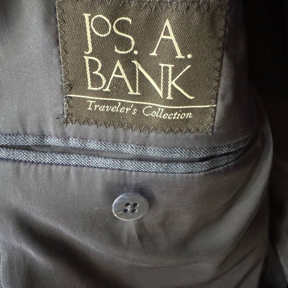 Jos. A. Banks men’s  46 regular Navy tailored fit checkered plaid blazer - Picture 3 of 5